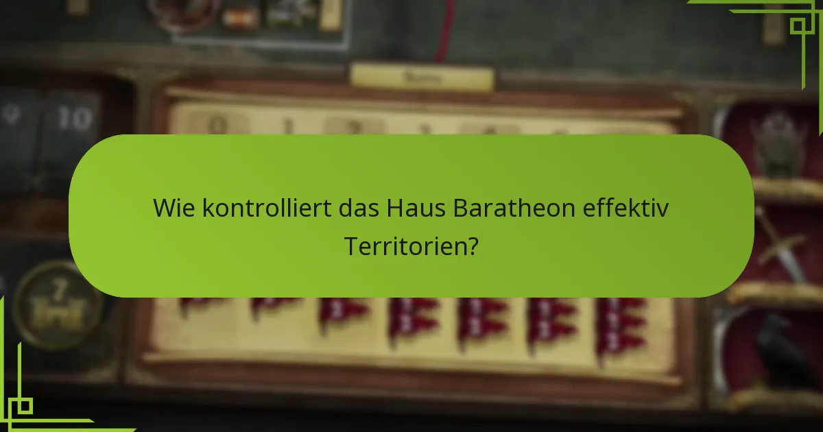 Wie schneidet das Haus Baratheon im Vergleich zu anderen Fraktionen ab?